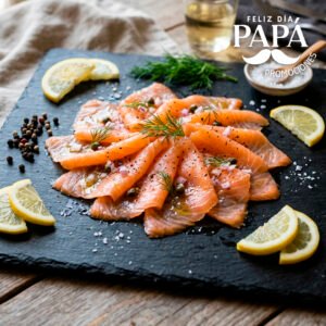 SALMÓN AHUMADO AL FRÍO CARPACCIO DE 100 GR