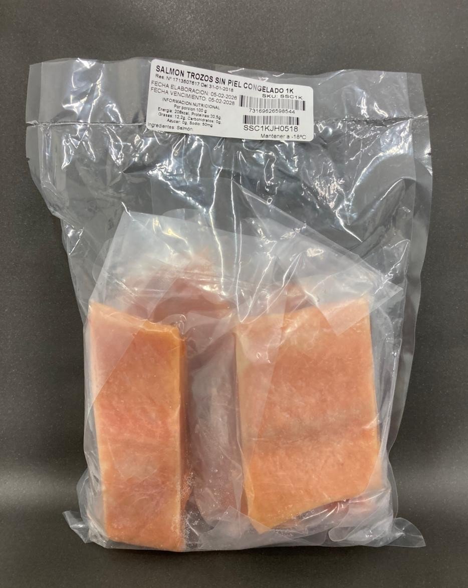 SALMON PORCIONADO SIN PIEL COLAS 1 KILO