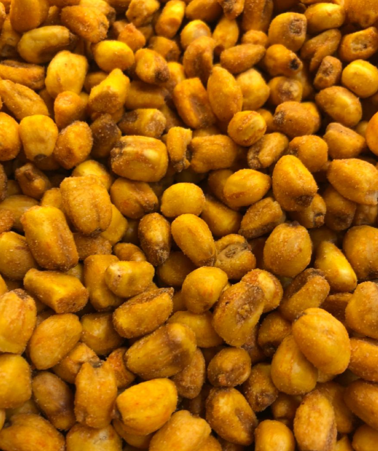 Maiz frito con sal de mar