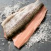 SALMON FILETE CON PIEL INDUSTRIAL 900 GR ($9.900 EL KILO)
