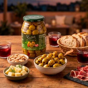 ACEITUNAS VERDES DESHUESADAS ALIÑADAS 800 GR